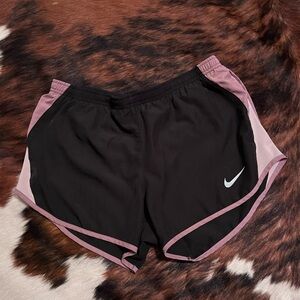 Nike Women's Black and Purple Athletic Shorts